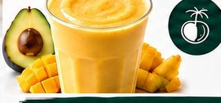 Tropical Coco Luxe smoothie with avocado, mango and coconut